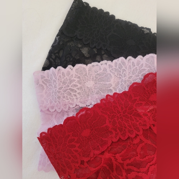 PINK Floral Lace Cheeky Boyshort- Med - NWT - Picture 10 of 10